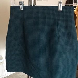 Green Houndstooth Skirt